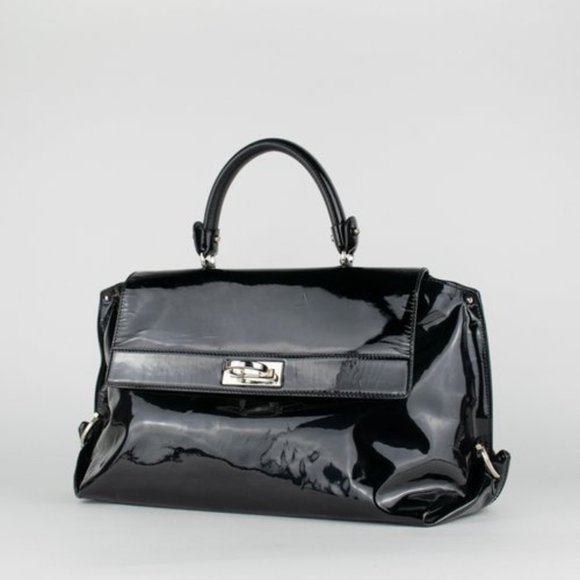 Salvatore Ferragamo Patent Leather Satchel - Picture 1 of 11